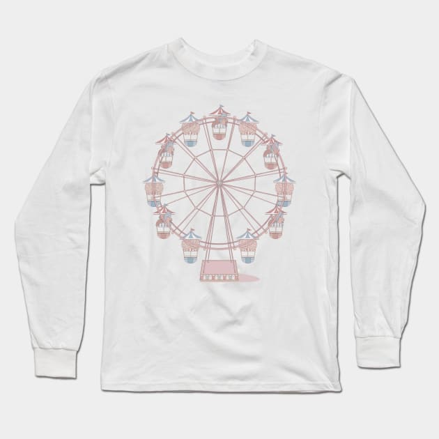 Heart & Mind Ferris Wheel Long Sleeve T-Shirt by maniacodamore